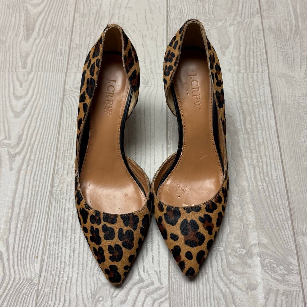 J.Crew Women’s Leopard print Pumps Pointed Toe Heels Animal Print